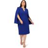 imageAdrianna Papell Womens Knit Crepe Jewel Short DressRoyal Sapphire