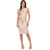 imageAdrianna Papell Womens Matelasse Cocktail DressMarble Multi