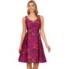 imageAdrianna Papell Womens Multicolor Jacquard DressNavyMagenta Multi