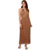 imageAdrianna Papell Womens Print Pleat Ankle DressMinkIvory