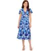 imageAdrianna Papell Womens Printed Chiffon Midi DressBlue Multi