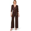 imageAdrianna Papell Womens Satin Crepe JumpsuitDark Brown