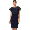 imageAdrianna Papell Womens Sequin Guipure Crepe DressNavy