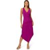 imageAdrianna Papell Womens Shirred Jersey Midi DressWild Magenta