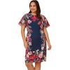 imageAdrianna Papell Womens Stretch Twill Short DressNavy Multi