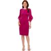imageAdrianna Papell Womens Velvet Bell Sleeve Short DressOrchid Delight