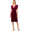 imageAdrianna Papell Womens Velvet Surplice Midi DressBeyond Fuchsia