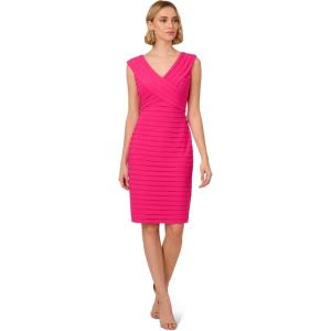 imageAdrianna Papell Womens Banded Jersey DressElectric Pink