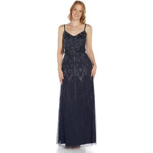 imageAdrianna Papell Womens Beaded Blouson DressNavy