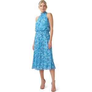 imageAdrianna Papell Womens Chiffon Printed Bias DressBlue Multi