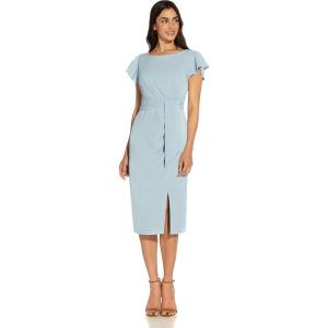 imageAdrianna Papell Womens Crepe Sheath DressBlue Mist