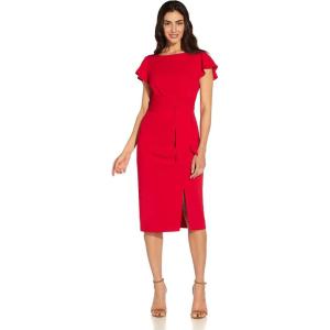imageAdrianna Papell Womens Crepe Sheath DressGeranium