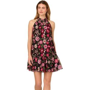 imageAdrianna Papell Womens Embroidered Short DressPink Multi