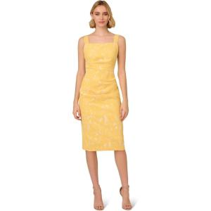 imageAdrianna Papell Womens Hibiscus Jacquard Tucked DressSun