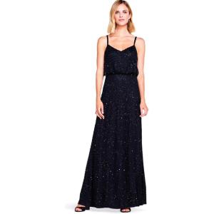imageAdrianna Papell Womens Long Blouson DressBlack