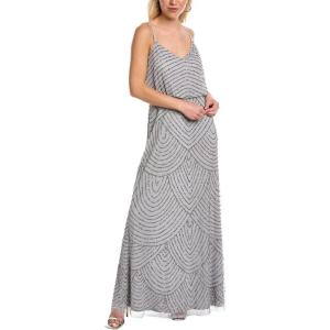 imageAdrianna Papell Womens Long Blouson DressBridal Silver