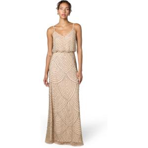 imageAdrianna Papell Womens Long Blouson DressTaupePink