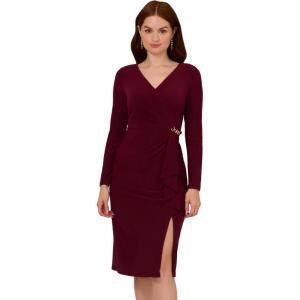 imageAdrianna Papell Womens Matt Jersey Short DressBlackened Red