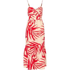 imageAdrianna Papell Womens Printed Midi DressRedIvory