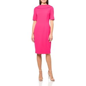 imageAdrianna Papell Womens Roll Neck Sheath with V BackGeranium