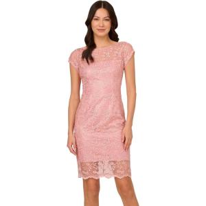 imageAdrianna Papell Womens Sheath Lace DressBlush
