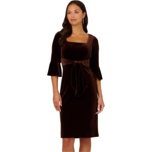 imageAdrianna Papell Womens Tie Front DressDark Brown