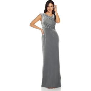 imageAdrianna Papell Womens Velvet Mermaid GownSilver