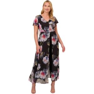 imagePlus Size Floral Printed Jumpsuit In Black MultiBlack Multi