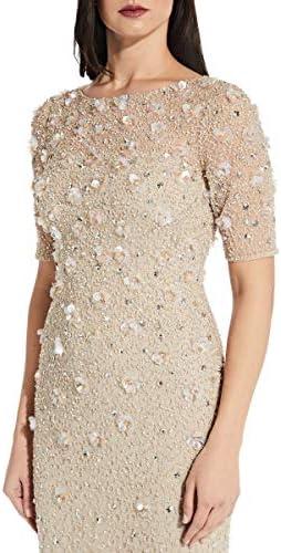 imageAdrianna Papell Womens Beaded Cocktail DressBiscotti