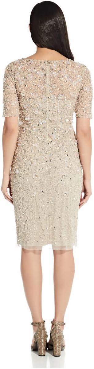 imageAdrianna Papell Womens Beaded Cocktail DressBiscotti