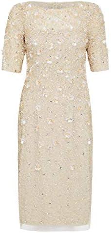 imageAdrianna Papell Womens Beaded Cocktail DressBiscotti