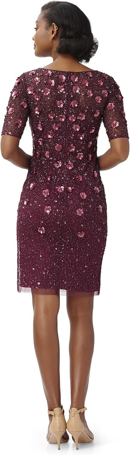 imageAdrianna Papell Womens Beaded Cocktail DressCassis