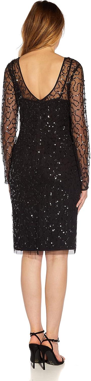 imageAdrianna Papell Womens Beaded Short DressBlack