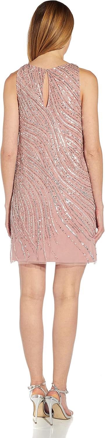 imageAdrianna Papell Womens Beaded Trapeze DressCandied Ginger