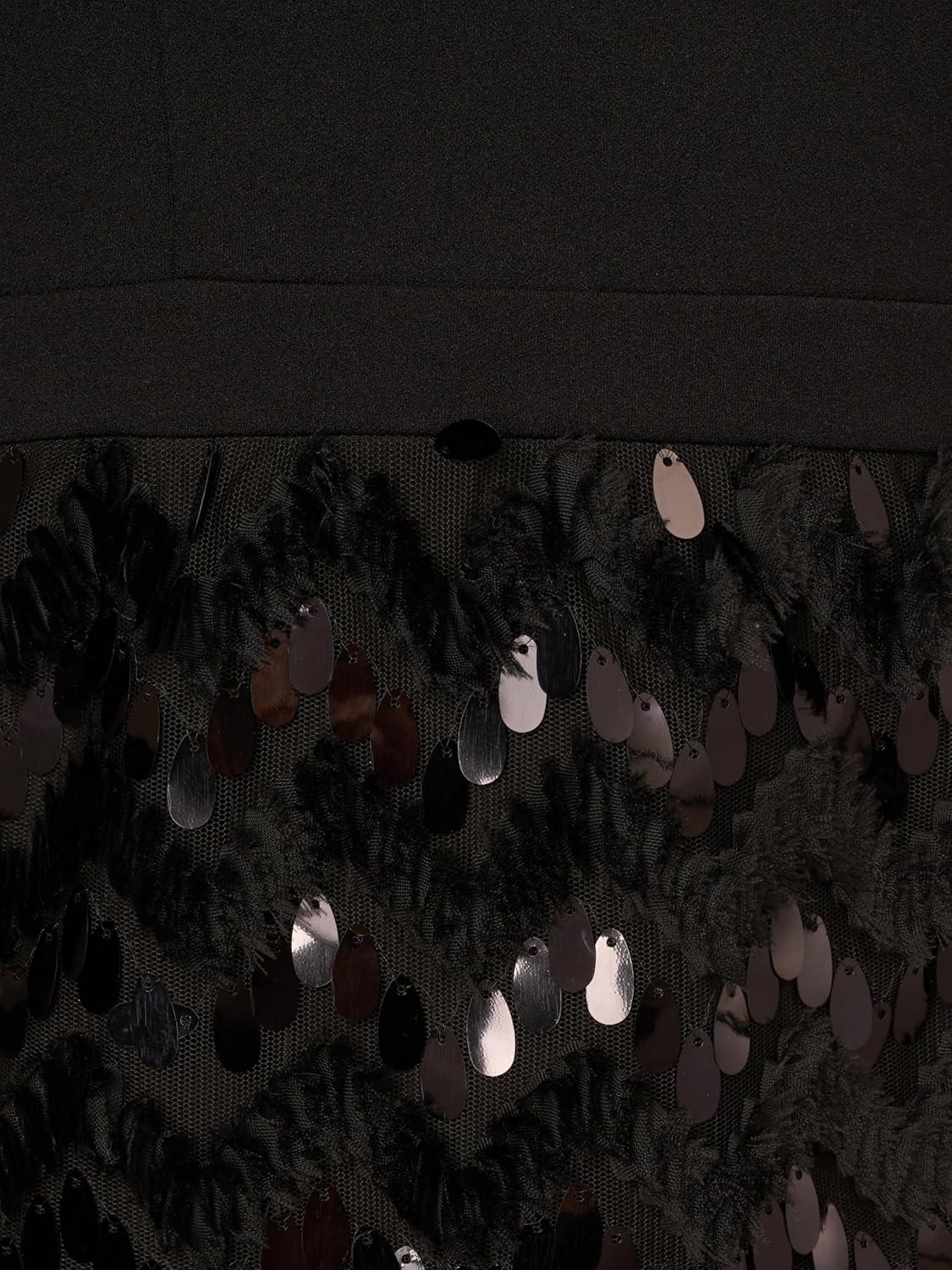 imageAdrianna Papell Womens Combo Fabric Mini DressBlack