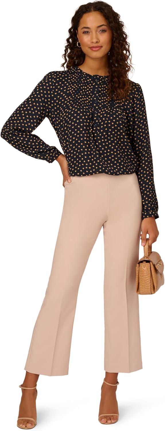 imageAdrianna Papell Womens Flare Leg Pull on PantChampagne Blush