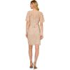 imageAdrianna Papell Womens Beaded Cocktail Dress Latte 8