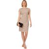 imageAdrianna Papell Womens Beaded Cocktail Dress Marble