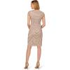 imageAdrianna Papell Womens Beaded Cocktail Dress Marble