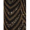imageAdrianna Papell Womens Beaded Mesh Midi DressBlackGold