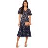 imageAdrianna Papell Womens Beaded Mesh Midi DressLight Navy