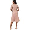 imageAdrianna Papell Womens Beaded Midi Dress with GodetsSteel Rose