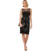 imageAdrianna Papell Womens Beaded Sheath DressBlackGunmetal