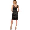 imageAdrianna Papell Womens Beaded Sheath DressBlackGunmetal