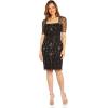 imageAdrianna Papell Womens Beaded Short DressBlackGunmetal