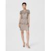 imageAdrianna Papell Womens Beaded Short DressSterlingNude