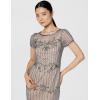 imageAdrianna Papell Womens Beaded Short DressSterlingNude