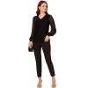 imageAdrianna Papell Womens Clip Dot Long Sleeve SweaterBlack
