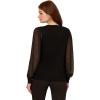 imageAdrianna Papell Womens Clip Dot Long Sleeve SweaterBlack