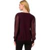 imageAdrianna Papell Womens Clip Dot Long Sleeve SweaterPlum